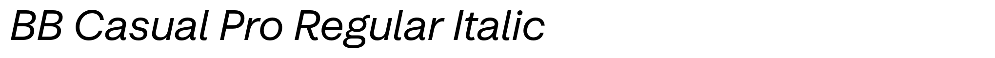 BB Casual Pro Regular Italic image